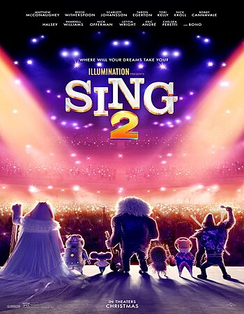 Sing 2 2021 English ORG 720p 480p WEB-DL x264 ESubs Full Movie Download