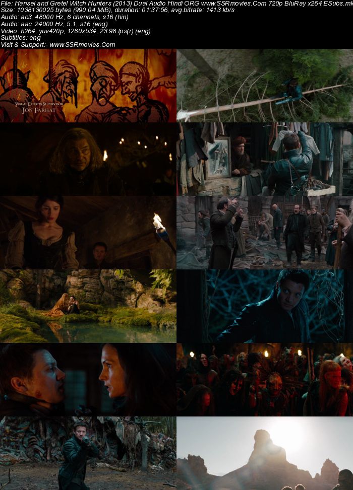 Hansel & Gretel: Witch Hunters 2013 Dual Audio Hindi ORG 1080p 720p 480p BluRay x264 ESubs Full Movie Download