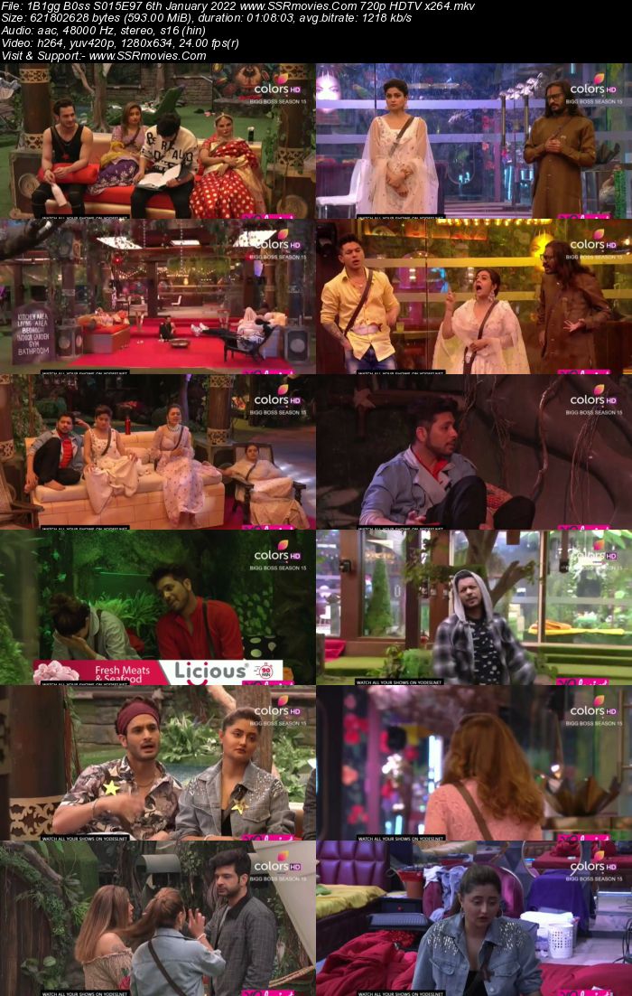 Bigg Boss S15E97 6th January 2022 480p 720p WEB-DL 400MB Download