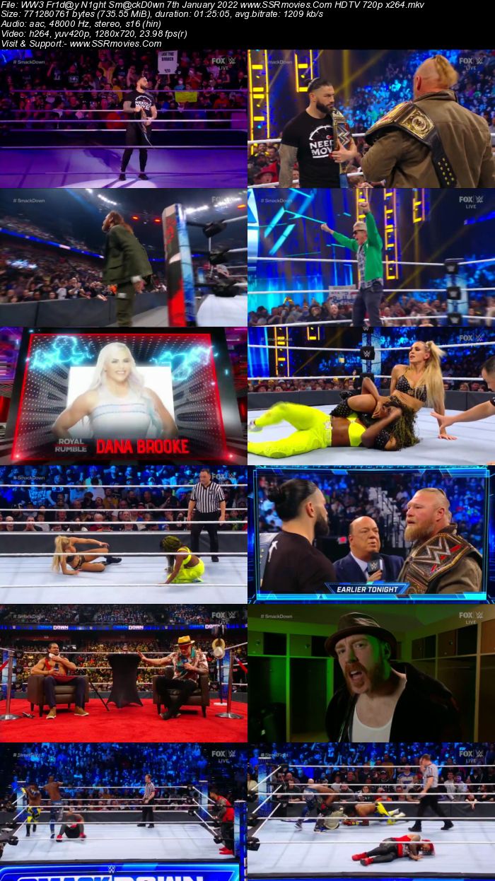 WWE Friday Night SmackDown 7th January 2022 720p 480p HDTV x264 Download