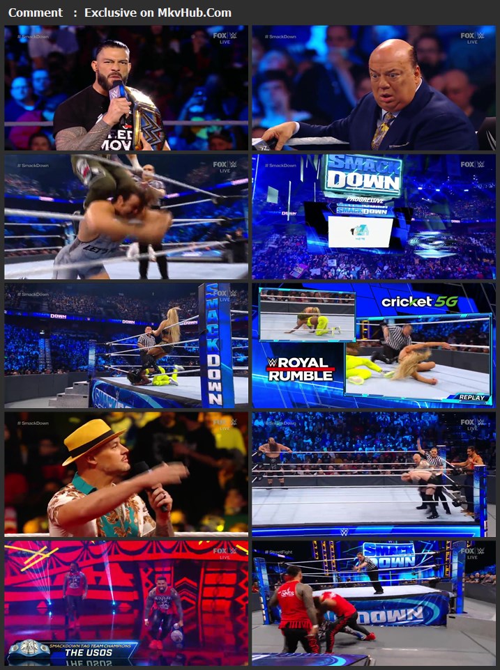 WWE Friday Night SmackDown 7th January 2022 720p WEBRip x264 750MB Download