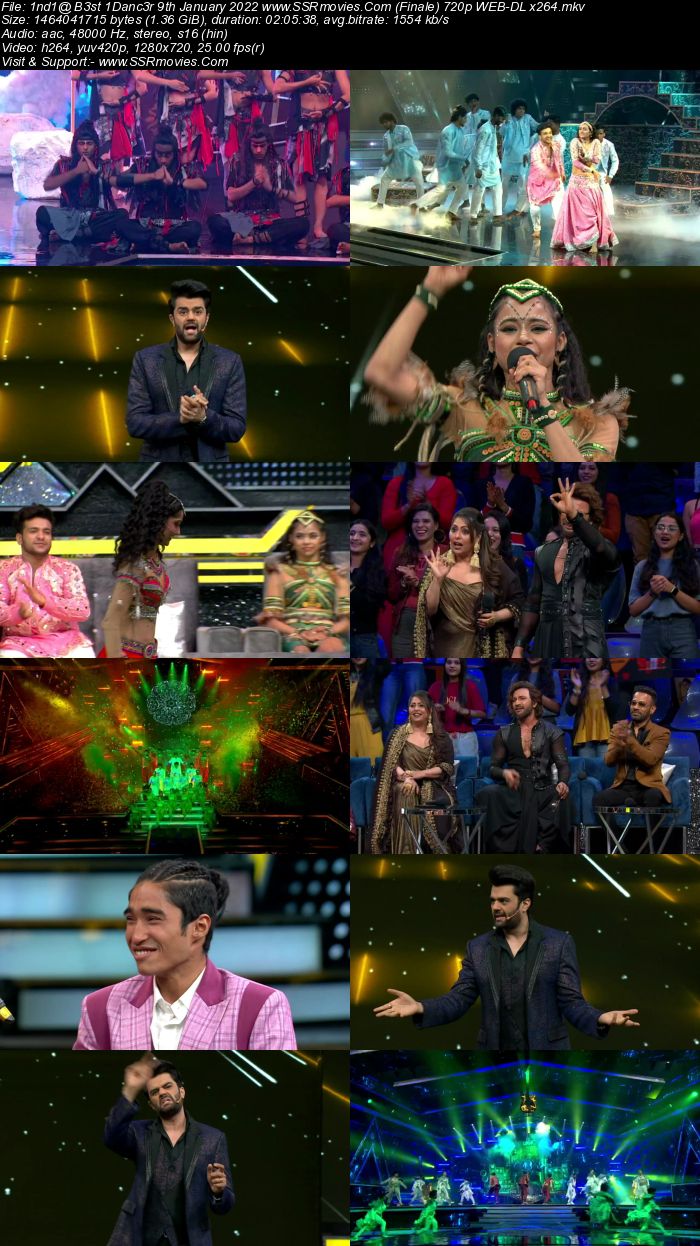 Indias Best Dancer S02 9th January 2022 (Grand Finale) 720p 480p WEB-DL 1.4GB Download