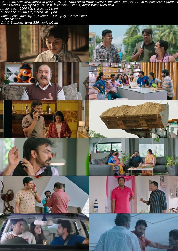 Entha Manchivaadavuraa 2020 Dual Audio Hindi ORG 1080p 720p 480p HDRip x264 ESubs Full Movie Download