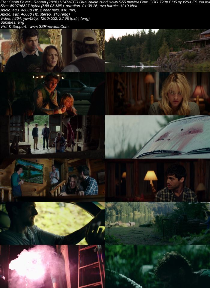 Cabin Fever 2016 Dual Audio Hindi ORG 720p 480p BluRay x264 ESubs Full Movie Download
