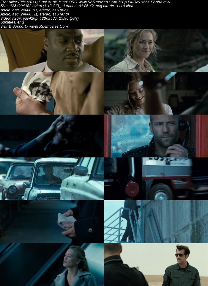 Killer Elite 2011 Dual Audio Hindi ORG 1080p 720p 480p BluRay x264 ESubs Full Movie Download