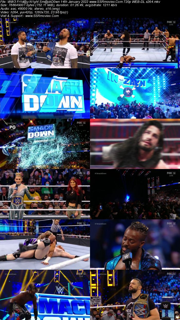 WWE Friday Night SmackDown 14th January 2022 720p 480p HDTV x264 Download