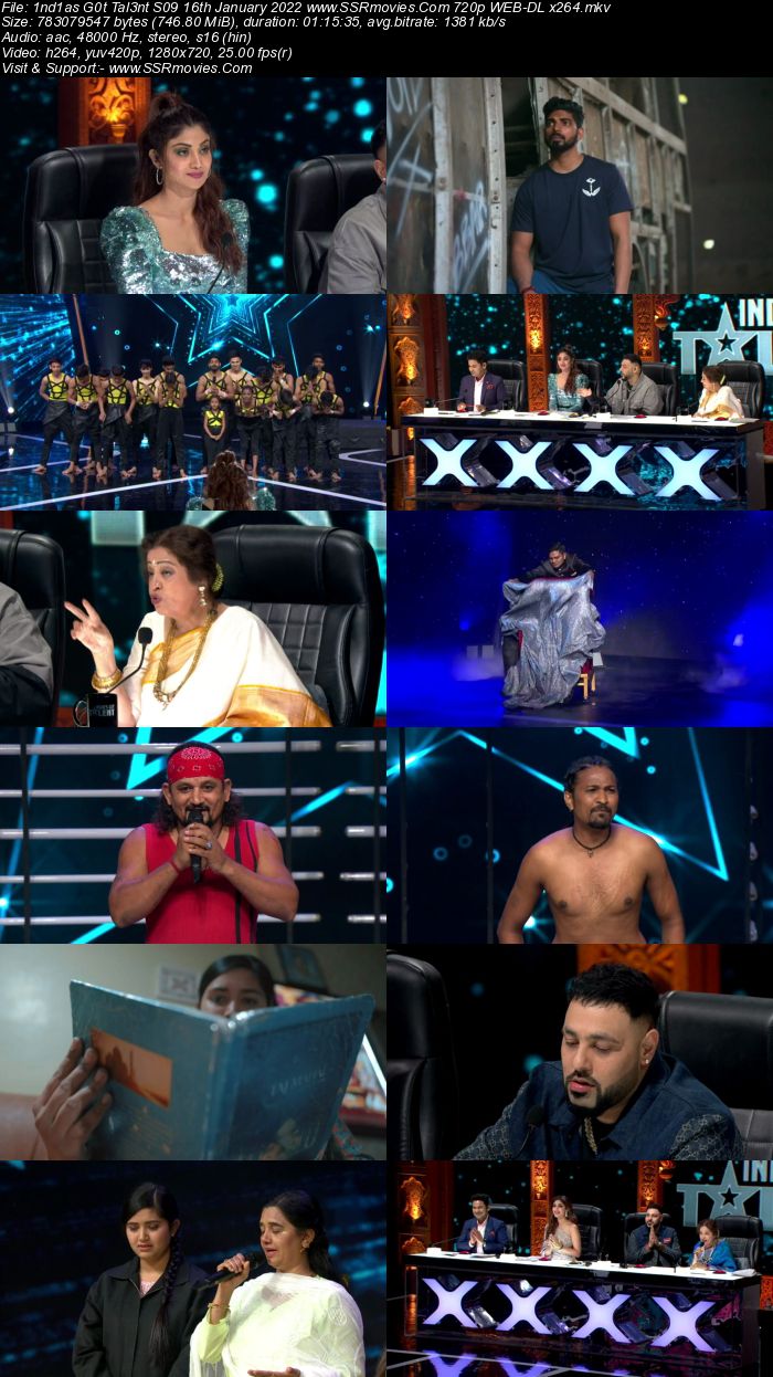 Indias Got Talent S09 16th January 2022 720p 480p WEB-DL x264 300MB Download