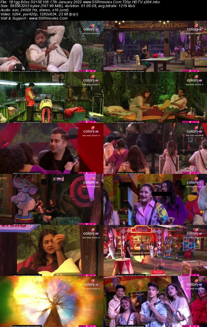 Bigg Boss S15E108 17th January 2022 720p 480p WEB-DL 300MB