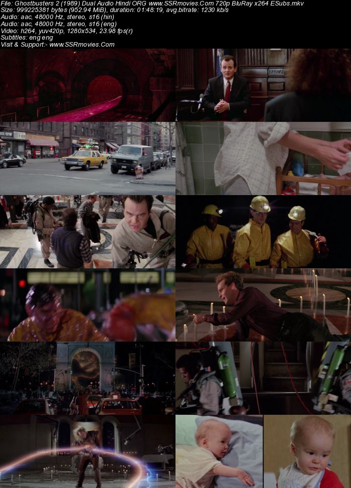 Ghostbusters II 1989 Dual Audio Hindi ORG 1080p 720p 480p BluRay x264 ESubs Full Movie Download