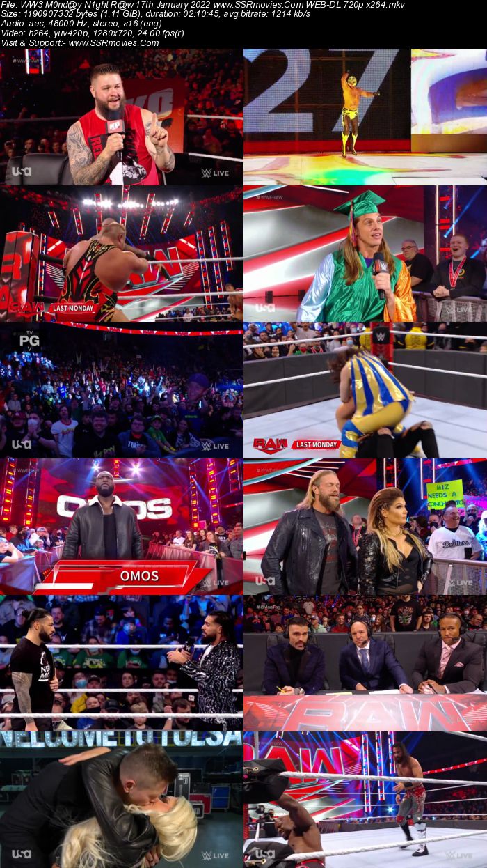 WWE Monday Night Raw 17th Janauary 2022 720p 480p WEB-DL Full Show Download