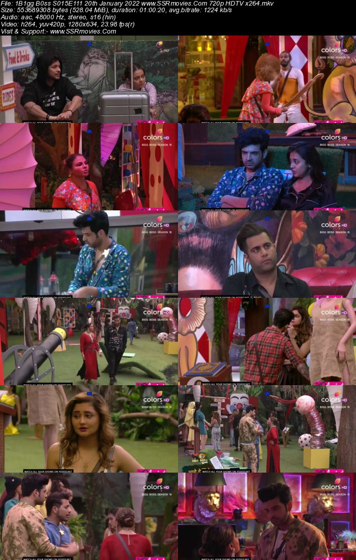 Bigg Boss S15E111 20th January 2022 720p 480p WEB-DL 300MB Download