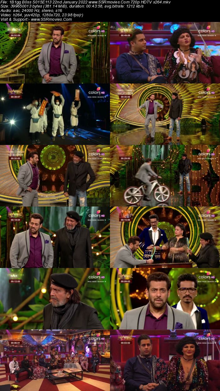 Bigg Boss S15E113 22nd January 2022 720p 480p WEB-DL 300MB Download