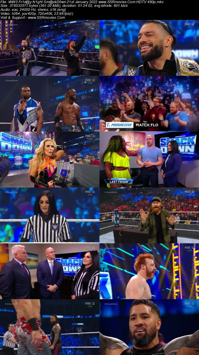 WWE Friday Night SmackDown 21st January 2022 720p 480p HDTV x264 Download