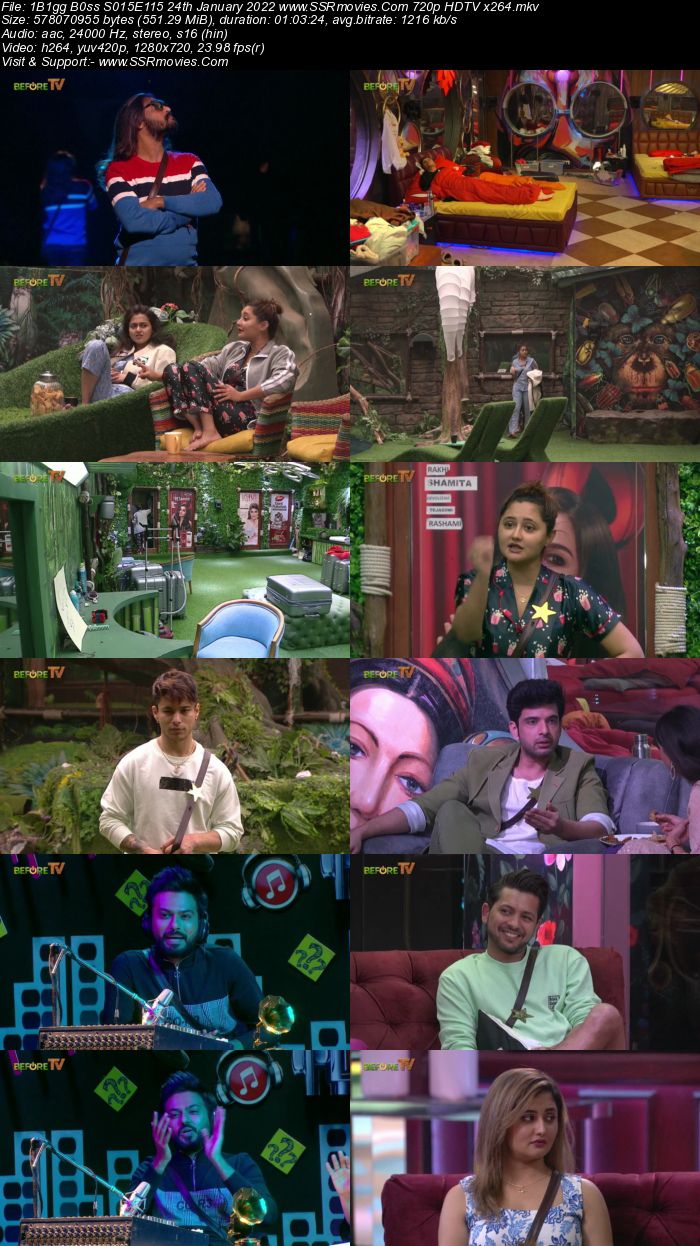 Bigg Boss S15E115 24th January 2022 720p 480p WEB-DL 300MB Download