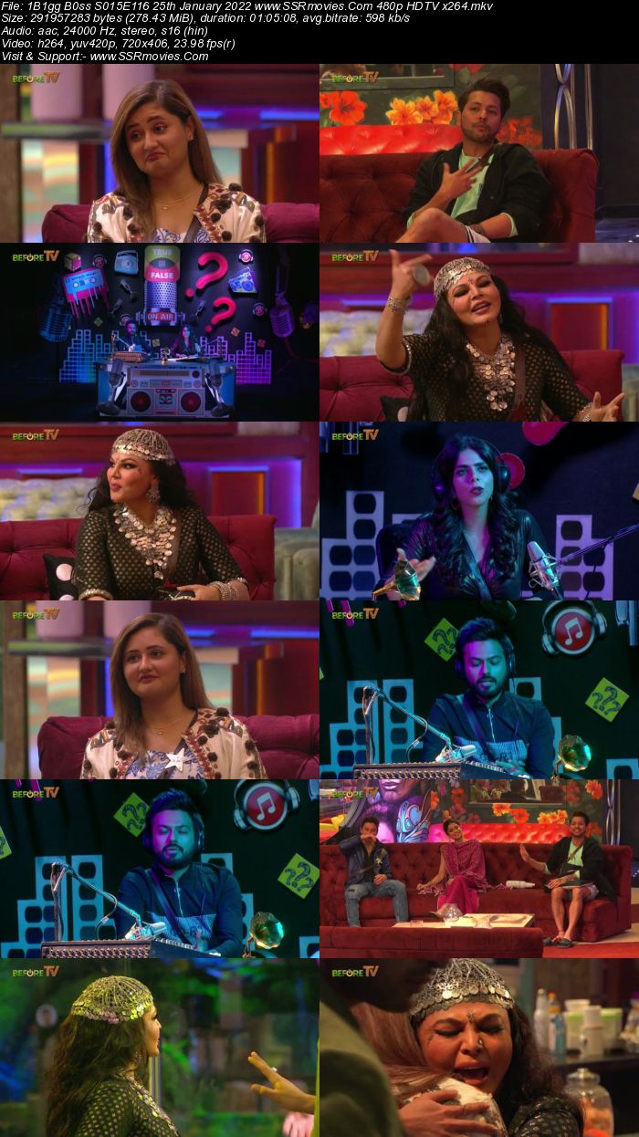 Bigg Boss S15E116 25th January 2022 720p 480p WEB-DL 300MB Download