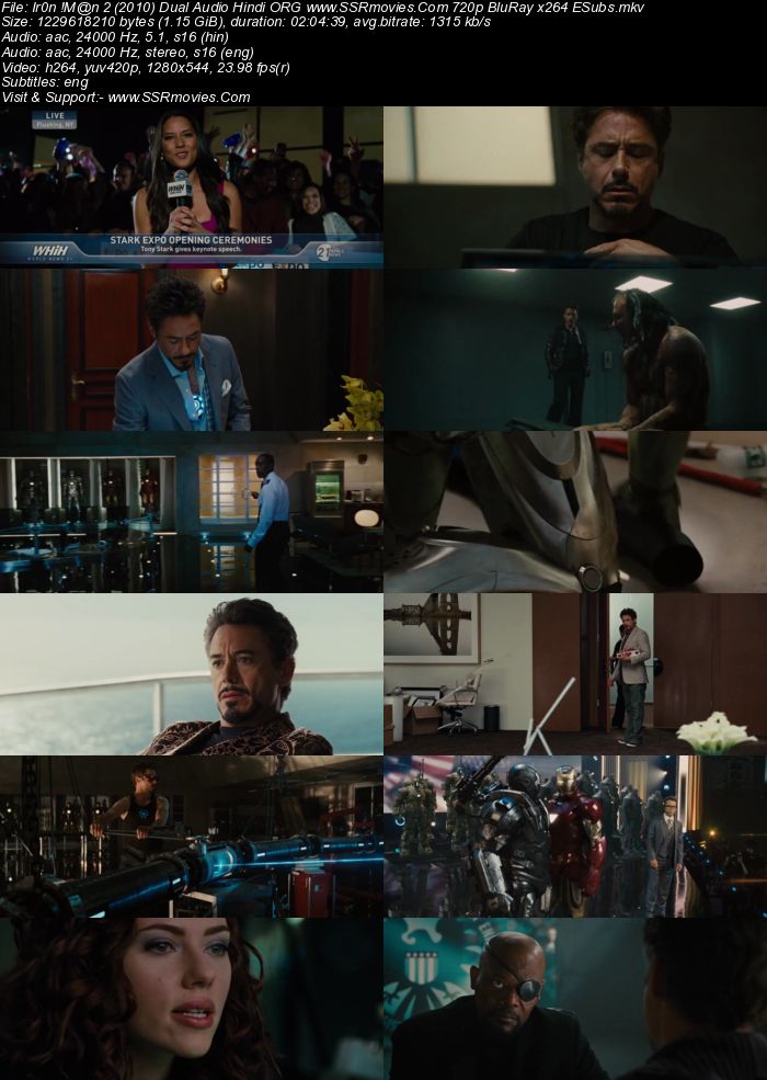 Iron Man 2 2010 Dual Audio Hindi ORG 1080p 720p 480p BluRay x264 ESubs Full Movie Download