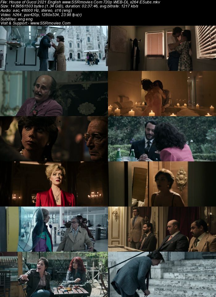 House of Gucci 2021 English 720p 480p WEB-DL x264 ESubs Full Movie Download