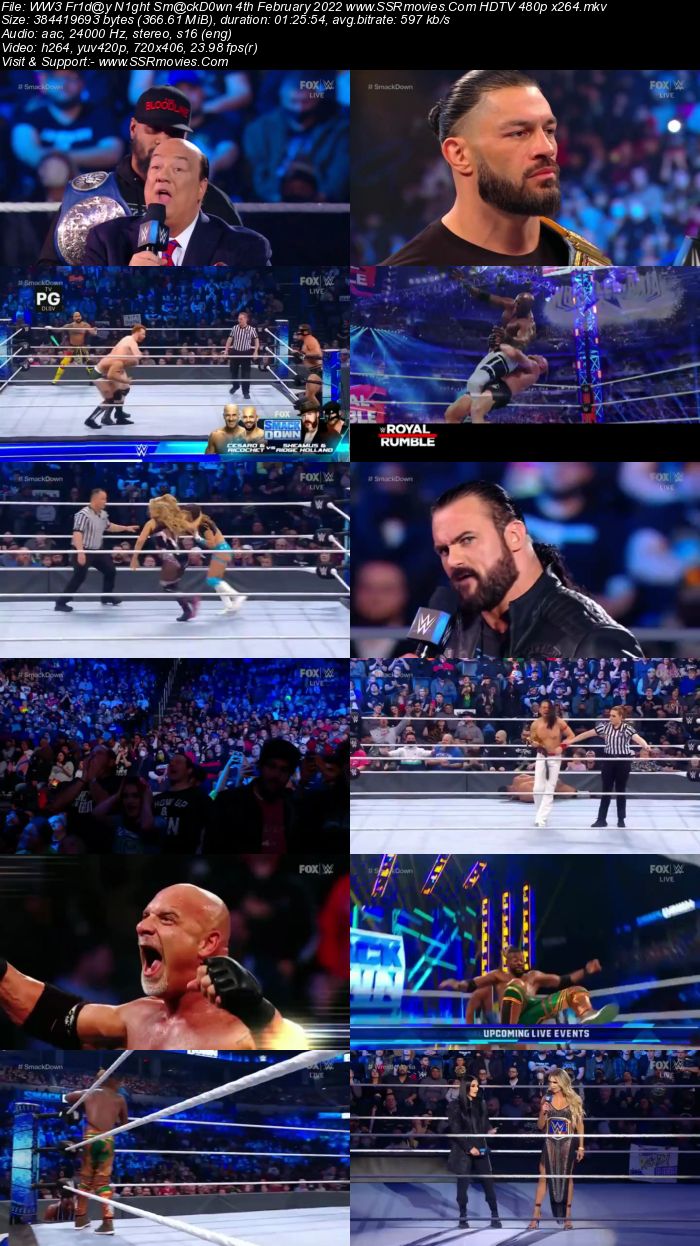 WWE Friday Night SmackDown 4th February 2022 720p 480p HDTV x264 Download