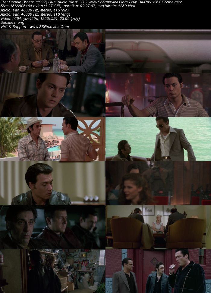 Donnie Brasco 1997 Dual Audio Hindi ORG 720p 480p BluRay x264 ESubs Full Movie Download