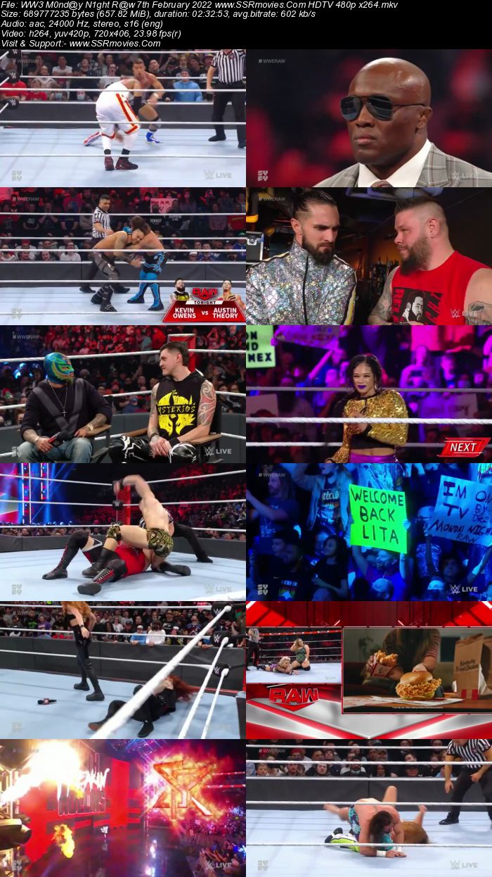 WWE Monday Night Raw 7th February 2022 720p 480p WEB-DL Download