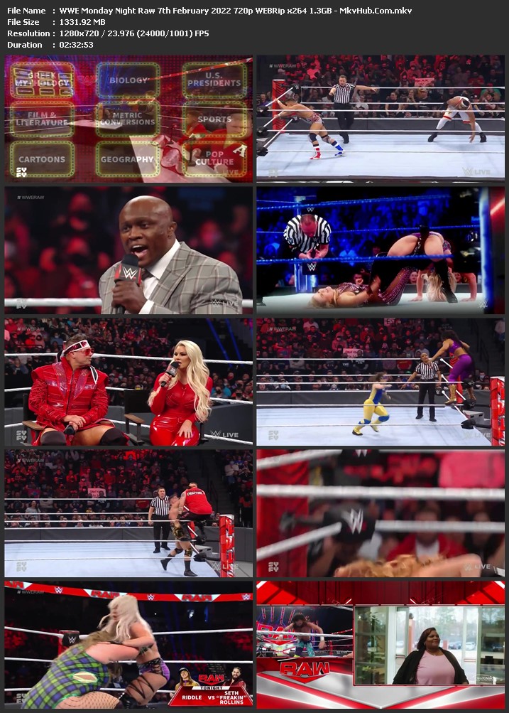 WWE Monday Night Raw 7th February 2022 720p WEBRip x264 1.3GB Download