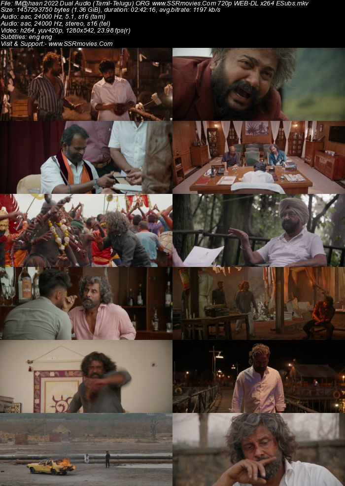 Mahaan 2022 Dual Audio (Tamil-Telugu) ORG 1080p 720p 480p WEB-DL ESubs Full Movie Download