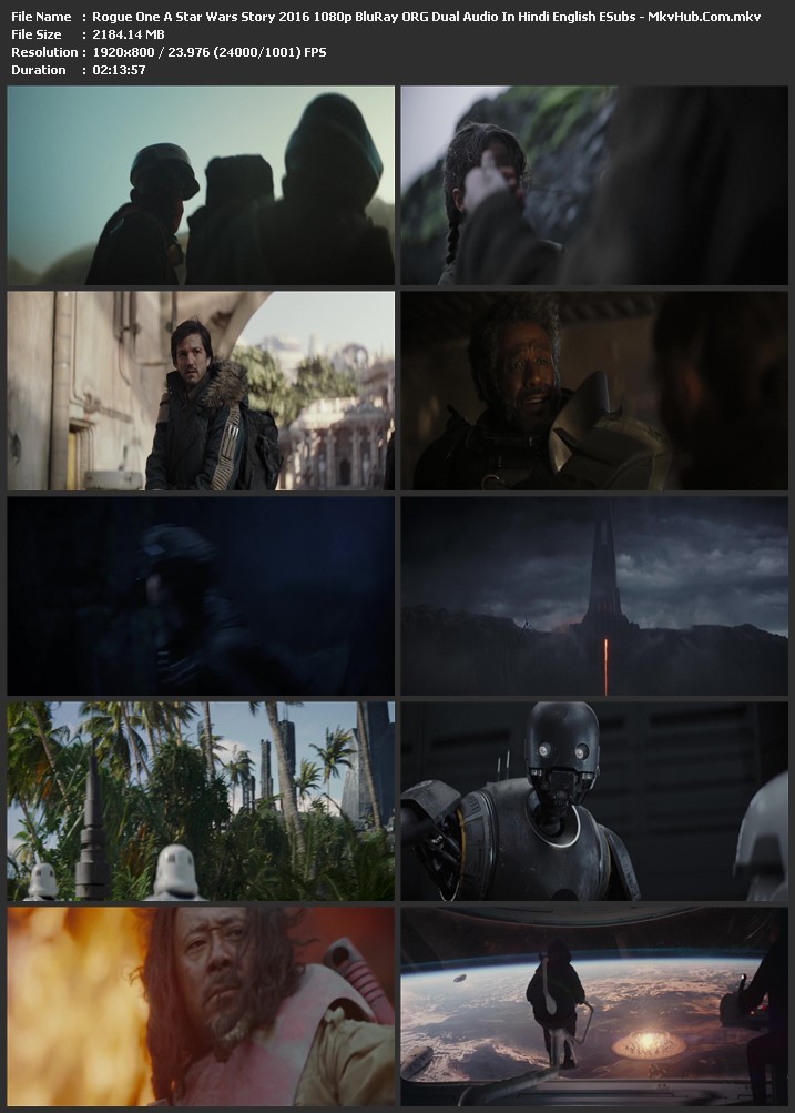 Rogue One: A Star Wars Story 2016 Dual Audio [Hindi-English] 1080p BluRay 2.2GB Download