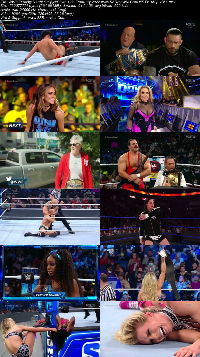 WWE Friday Night SmackDown 11th February 2022 720p 480p HDTV x264 Download