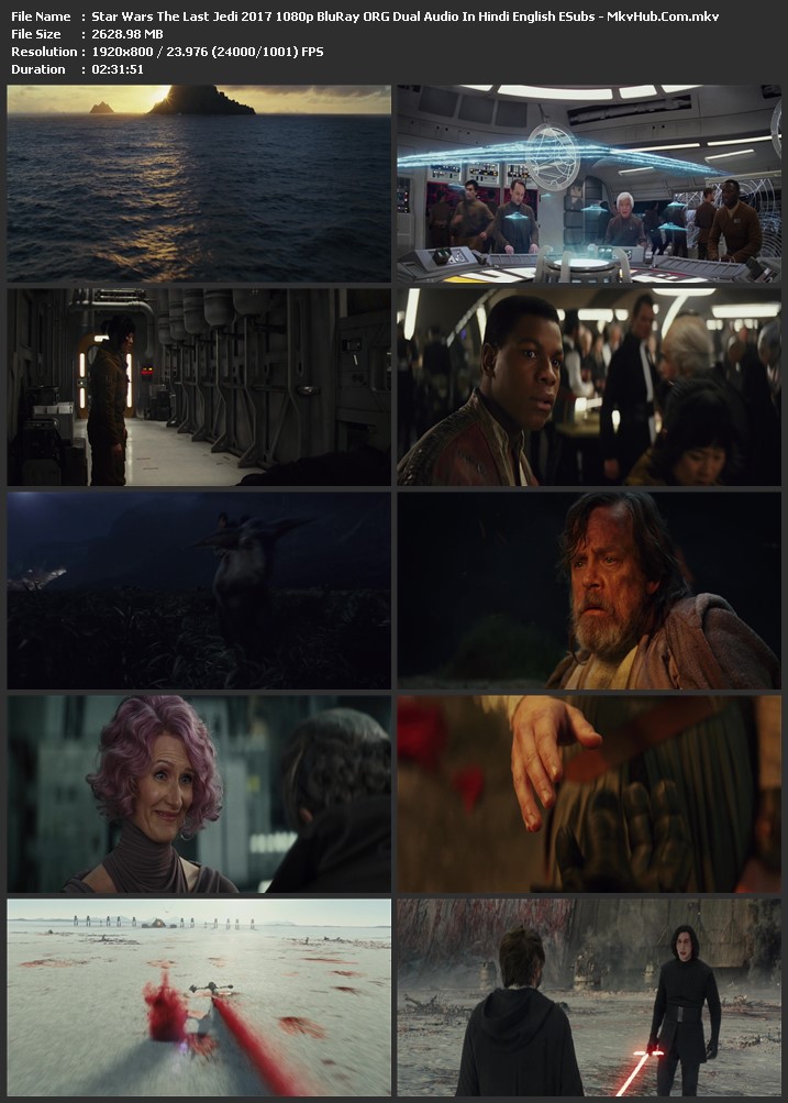 Star Wars The Last Jedi 2017 Dual Audio [Hindi-English] 1080p BluRay 2.6GB Download