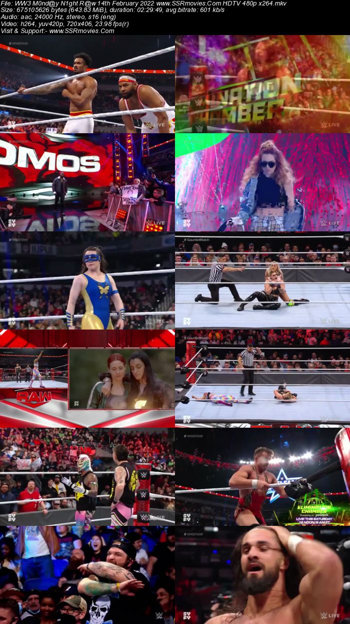 WWE Monday Night Raw 14th February 2022 720p 480p WEB-DL Download