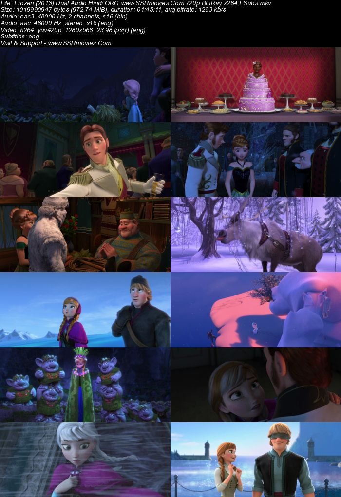 Frozen 2013 Dual Audio Hindi ORG 1080p 720p 480p BluRay x264 ESubs Full Movie Download