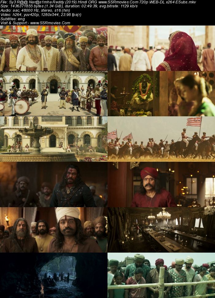 Sye Raa Narasimha Reddy 2019 Hindi (ORG) 1080p 720p 480p WEB-DL x264 ESubs Full Movie Download