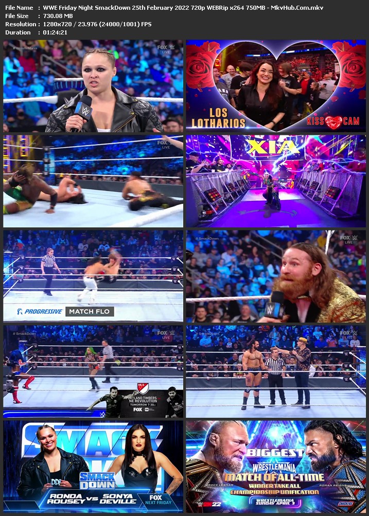 WWE Friday Night SmackDown 25th February 2022 720p WEBRip x264 750MB Download