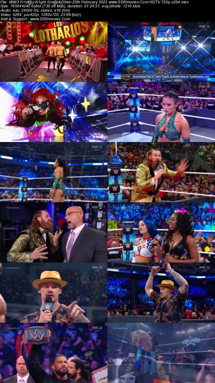 WWE Friday Night SmackDown 25th February 2022 720p 480p HDTV x264 Download