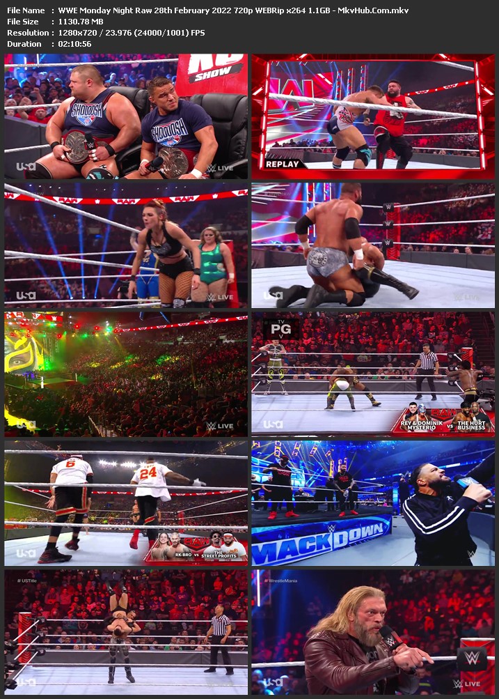 WWE Monday Night Raw 28th February 2022 720p WEBRip x264 1.1GB Download