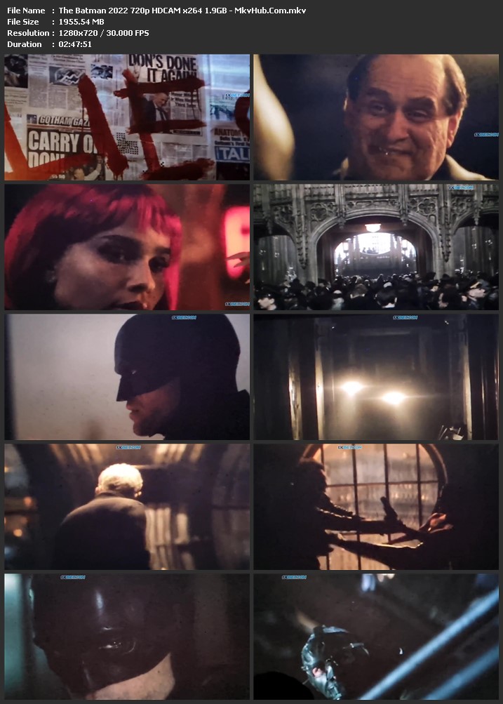 The Batman 2022 English 720p HDCAM 1.9GB Download