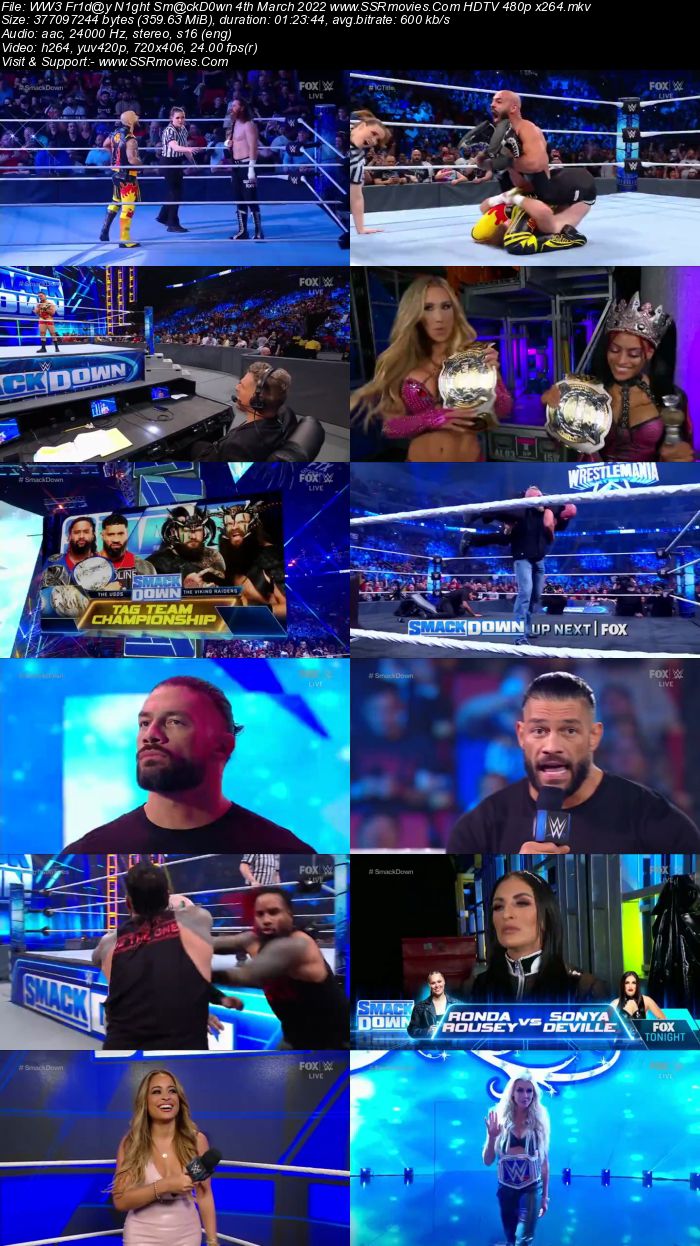 WWE Friday Night SmackDown 4th March 2022 720p 480p HDTV x264 Download