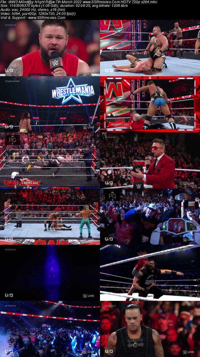 WWE Monday Night Raw 7th March 2022 720p 480p WEB-DL Download