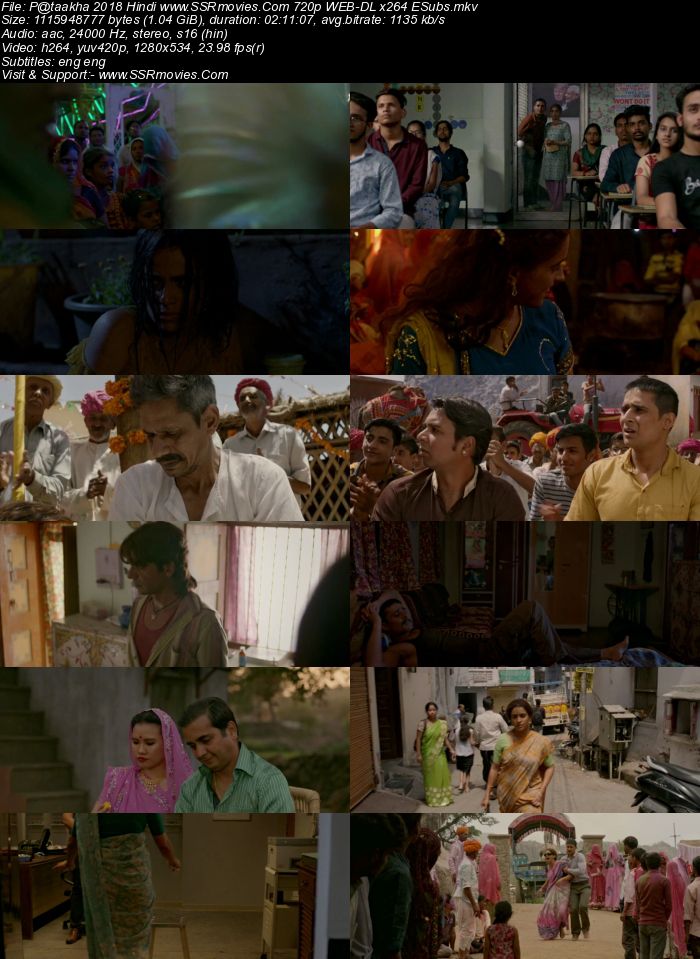 Pataakha 2018 Hindi 1080p 720p 480p WEB-DL x264 ESubs Full Movie Download