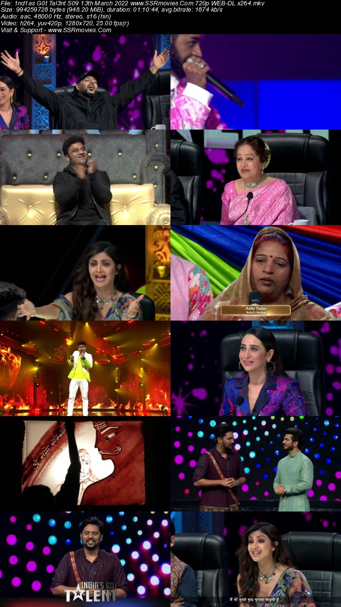 Indias Got Talent S09 13th March 2022 720p 480p WEB-DL x264 300MB Download