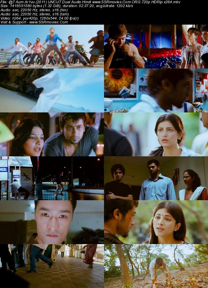 7 Aum Arivu 2011 Dual Audio Hindi ORG 720p 480p WEB-DL x264 ESubs Full Movie Download