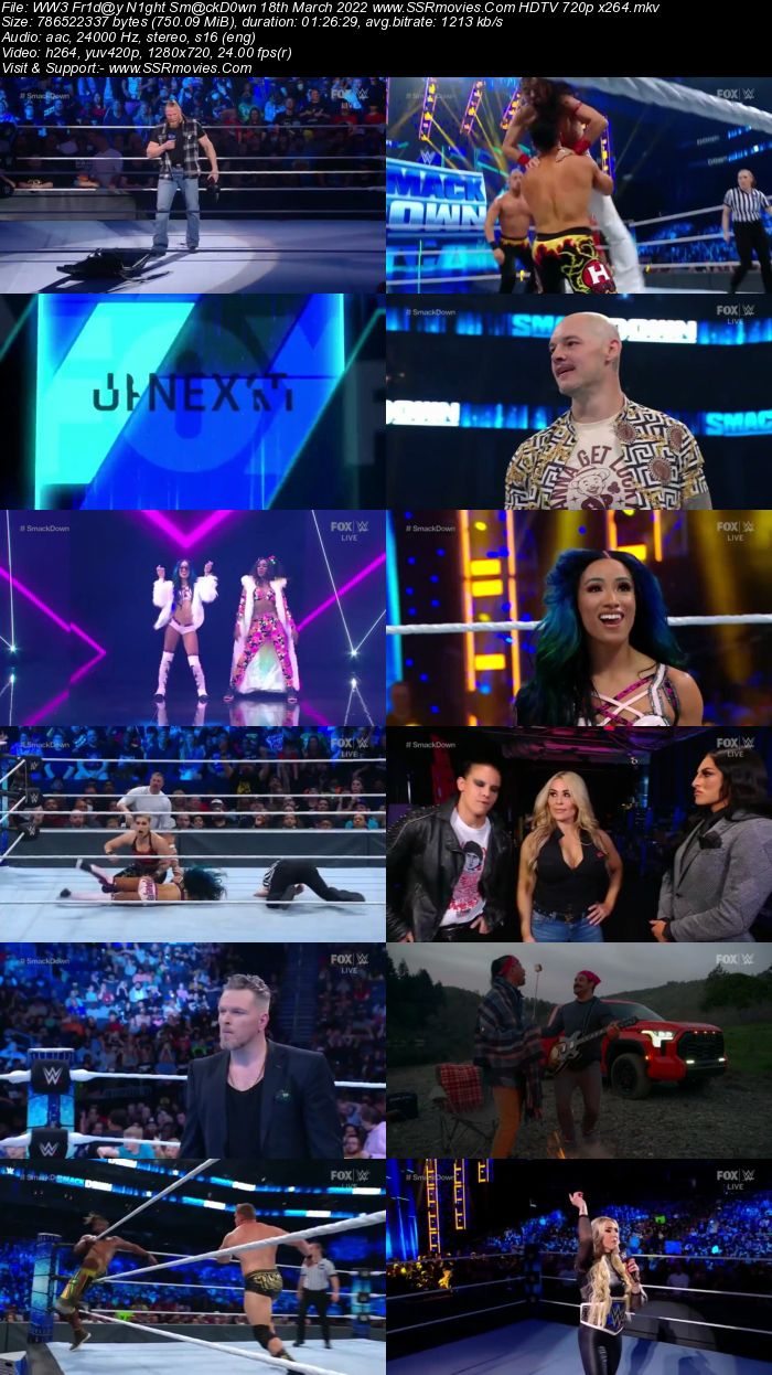 WWE Friday Night SmackDown 18th March 2022 720p 480p HDTV x264 Download