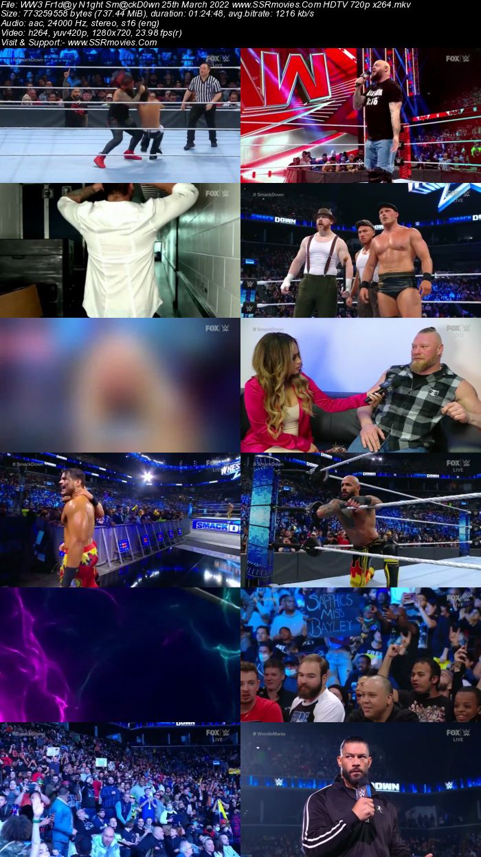 WWE Friday Night SmackDown 25th March 2022 720p 480p HDTV x264 Download