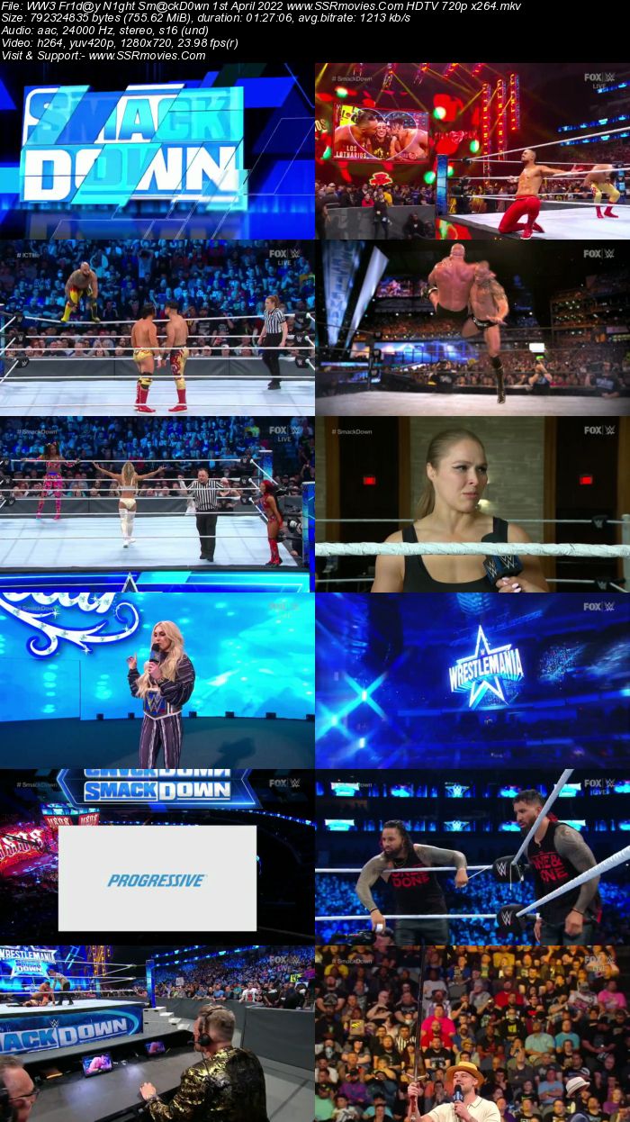 WWE Friday Night SmackDown 1st April 2022 720p 480p HDTV x264 Download