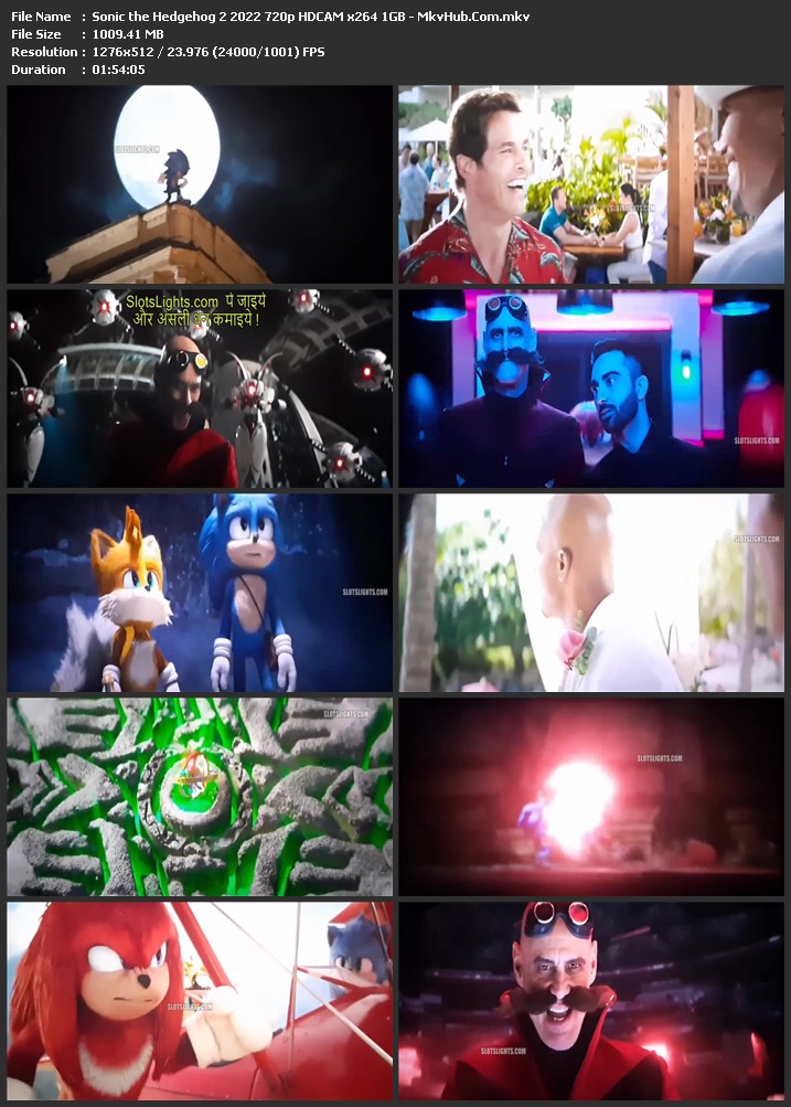 Sonic the Hedgehog 2 2022 English 720p HDCAM 1GB Download