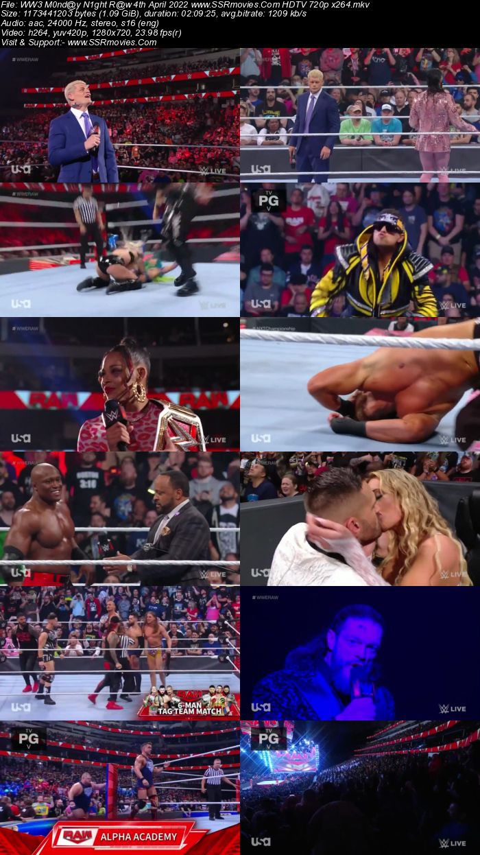 WWE Monday Night Raw 4th April 2022 720p 480p WEB-DL Download
