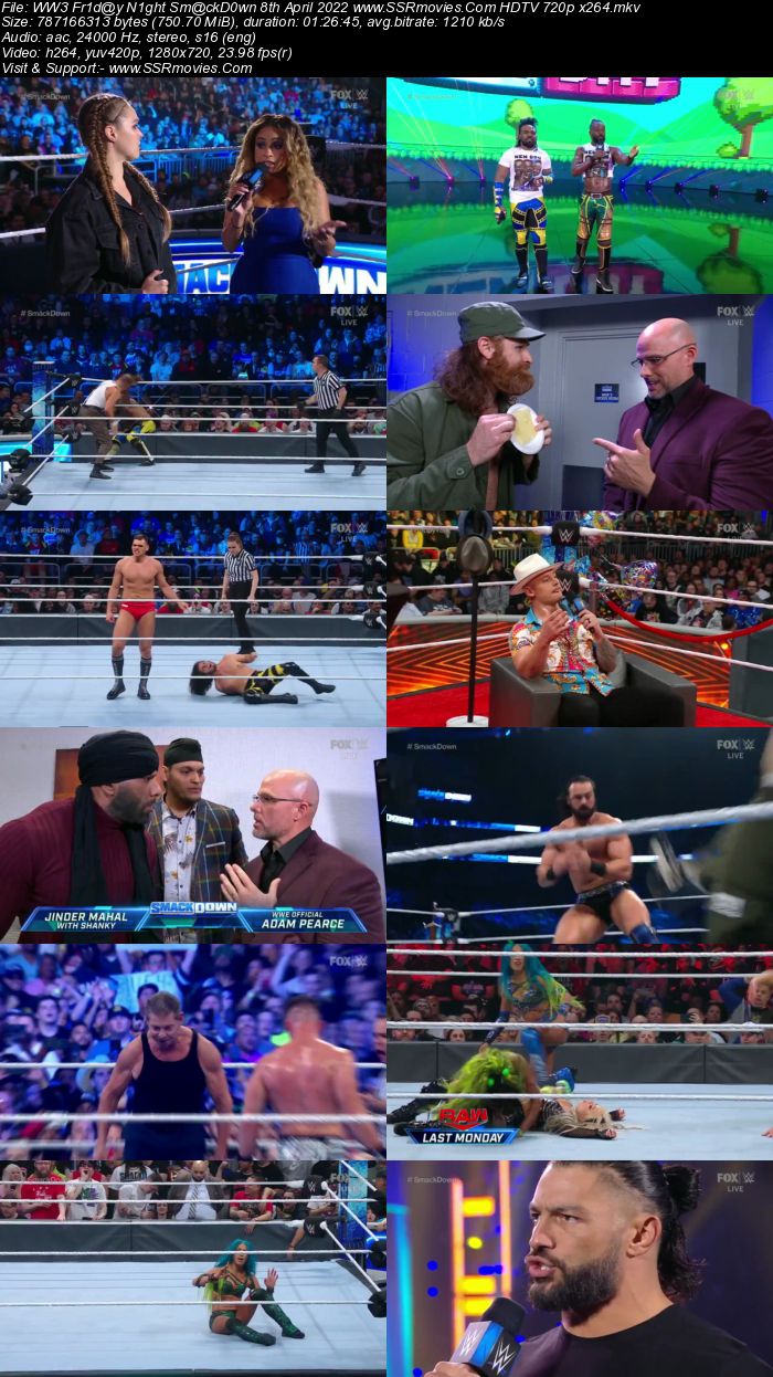 WWE Friday Night SmackDown 8th April 2022 720p 480p HDTV x264 Download