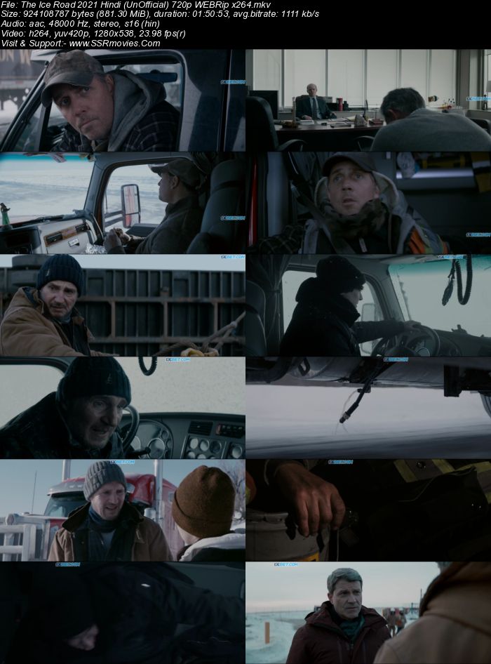 The Ice Road 2021 Hindi (UnOfficial) 720p 480p WEBRip x264 ESubs Full Movie Download