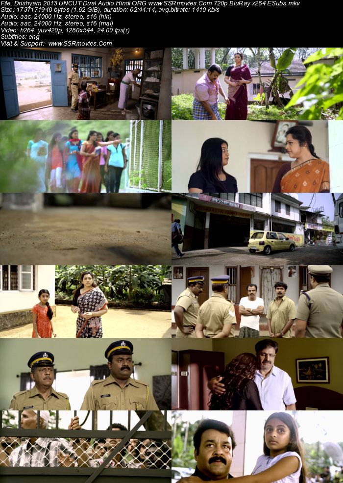 Drishyam 2013 UNCUT Dual Audio Hindi ORG 1080p 720p 480p WEB-DL x264 ESubs Full Movie Download