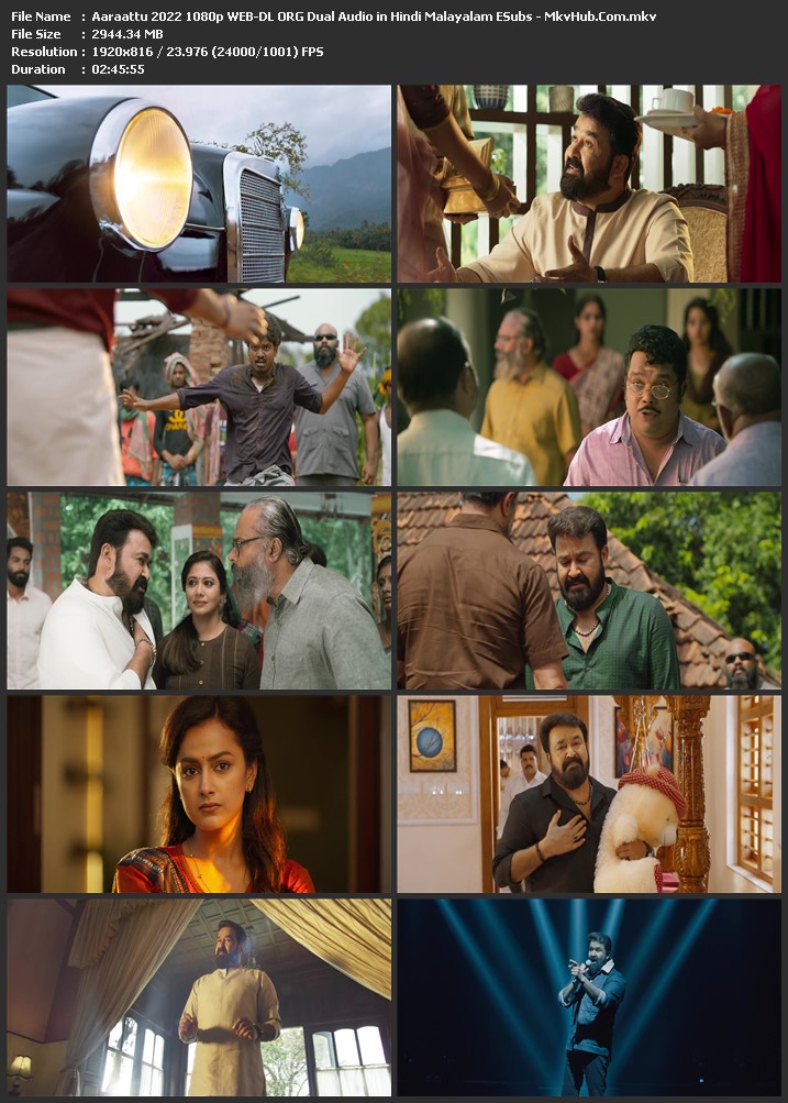 Aaraattu 2022 Dual Audio [Hindi-Malayalam] 720p WEB-DL 1.5GB Download